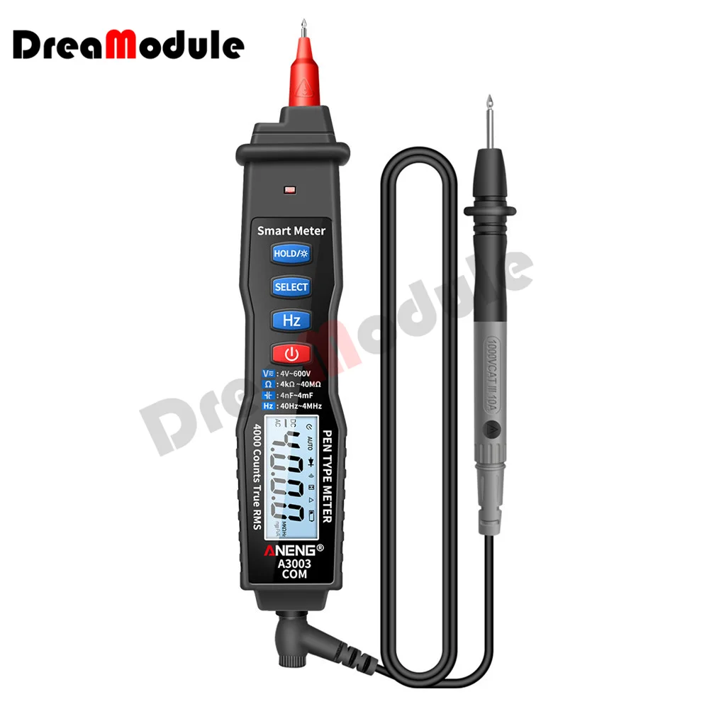 

A3003 Digital Multimeter Pen Type Meter 4000 Counts with Non Contact AC/DC Voltage Resistance Capacitance Hz Tester Tool