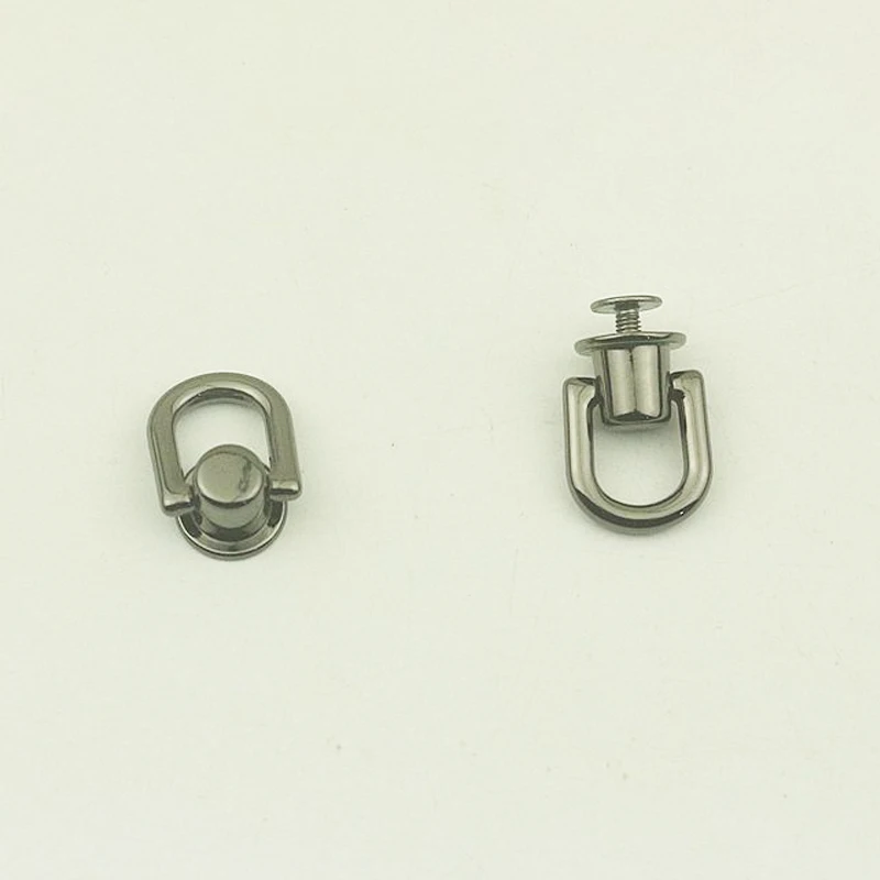 4 шт. металлическое кольцо в виде буквы D с круглым носком шпильки Screwback крафт