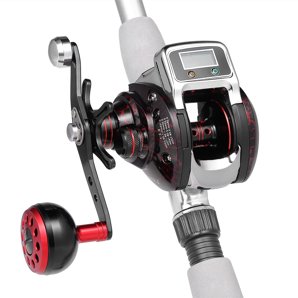 Fishing Line Counter Reel Fishing 14+1 BB Ball Bearing Bait Casting Baitcasting Reel GT 6.3:1 One-way Clutch Fishing Coils