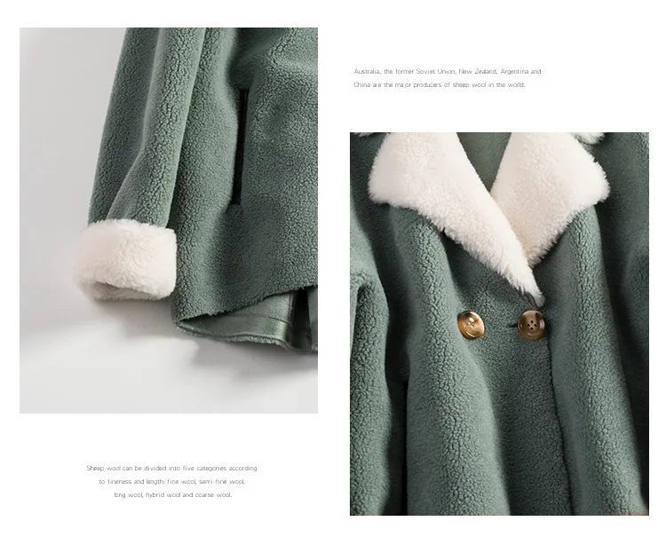 Autumn Winter Faux Fur Coats Women Warm Sheep Shearing Parka Ladies Fake Sheepkin Short Fur Jackets Female Wool Blends Outwear
