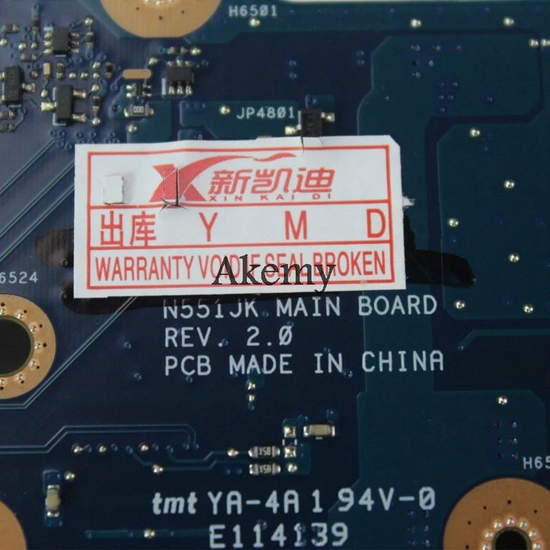AK N551JK материнская плата для ноутбука ASUS G551JK N551JQ N551JW N551JM N551J тестовая оригинальная