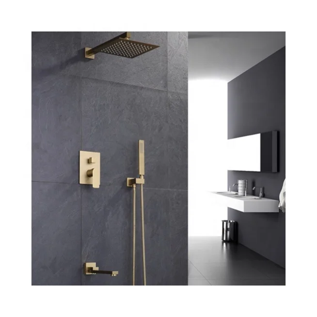 

Multi-function R110 Head Shower/Mirror Gold Concealed Shower/High-end Wall Mounted Shower Head