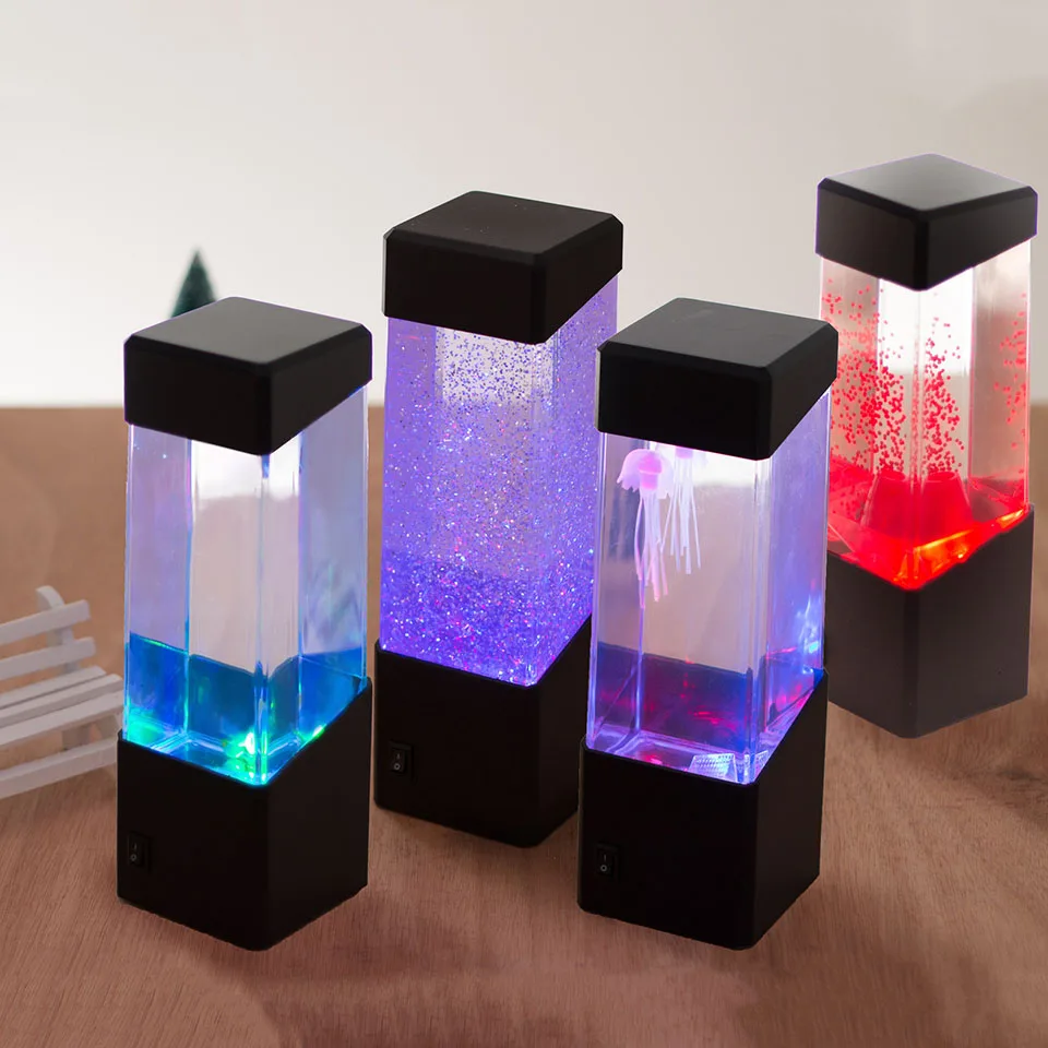 Светодиодный Ночной светильник с Медузой для медузы лампа настроением аквариума