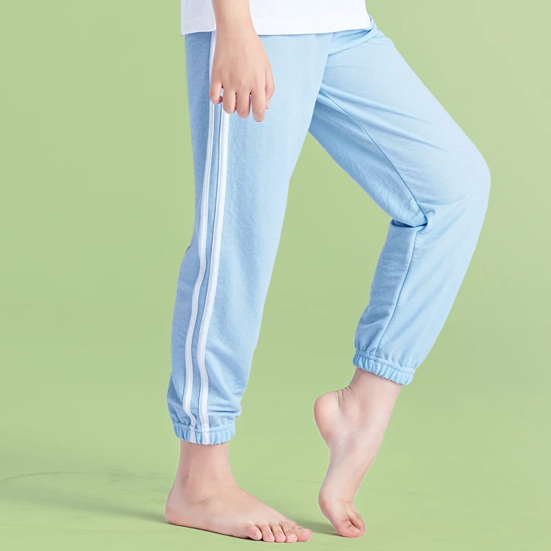 Детские танцевальные брюки для девочек и мальчиков эластичные спортивные