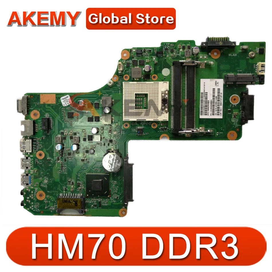 

AKEMY DK10F-6050A2541801-MB-A02 V000275540 For Toshiba Satellite C855 C850 laptop motherboard HM70 DDR3 free cpu