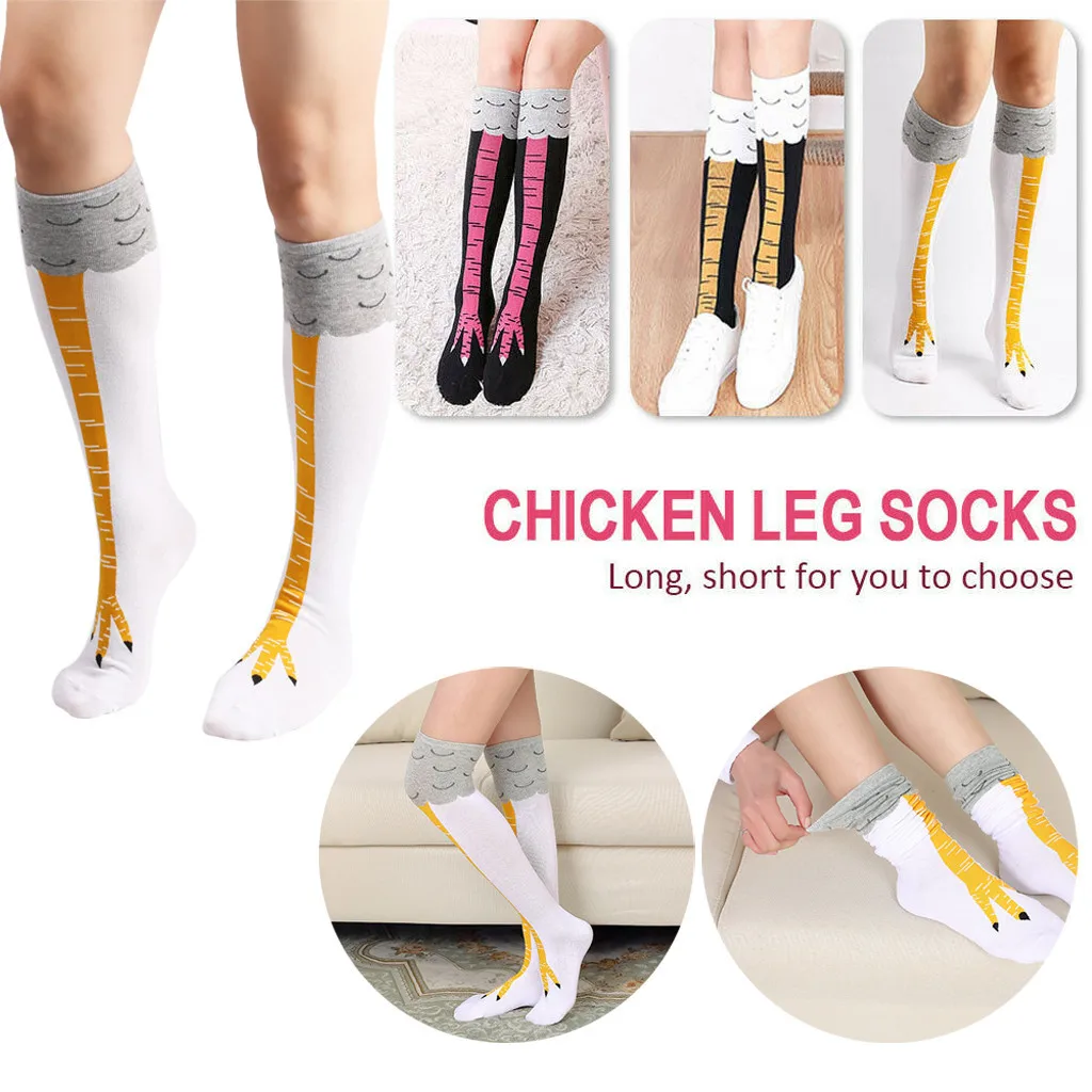 woman socks long Chicken Foot Socks Leg/Knee 3D Sock Performance Stockings medias de mujer чулки женские | Женская одежда