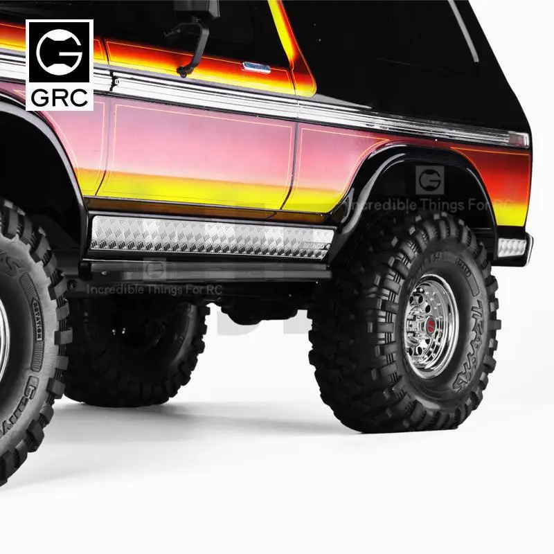 

Stainless Steel Side Skirt Anti-scratch Plate For 1/10 Rc Crawler For TRX4 T4 Bronco