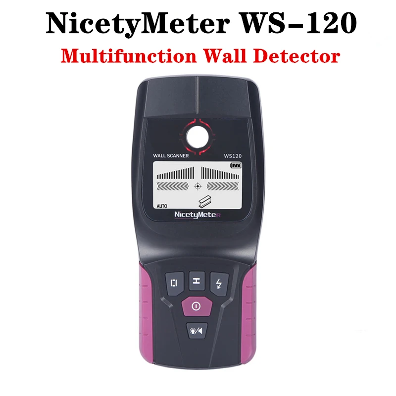 Nicetymeter WS120 Многофункциональный датчик для стены 3 в 1 детектор металла найти сканер для стен детектор металла деревянный кабель провод металлоискатель