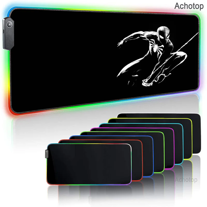 

RGB Anime Mousepad Gaming Accessories Computer Large 900x400 Mouse pad Gamer Rubber Carpet With Backlit Play CS GO LOL Desk Mat
