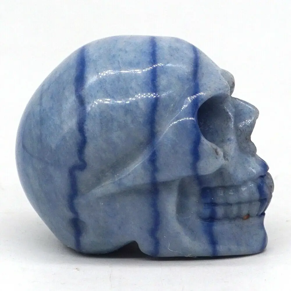 1 9 &quotСтатуэтка Череп натуральный драгоценный камень синий кварцевый кристалл