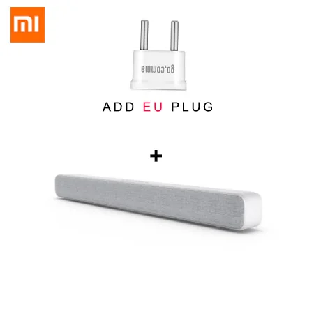 Xiaomi беспроводной ТВ Саундбар Bluetooth динамик стильная ткань звуковая панель Поддержка Bluetooth воспроизведение оптический SPDIF AUX IN для дома - Цвет: ADD EU PLUG