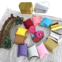 10 pcslot eco friendly craft paper favors candy packing bag cute pillow shape wedding gift boxes pie organizer party supplies