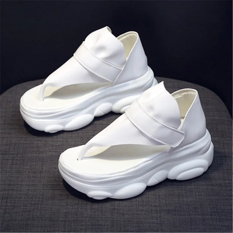 

Women's Chunky Casual Slippers Summer Platforms Wedge Flip Flops Ladies Beach Slides Campus Style Girl Clip Toe Sandals N6-69