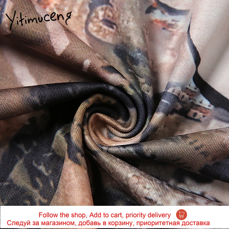 

Yitimuceng Vintage Sexy Women T Shirts Tie Dye O-Neck Tops Long Sleeve 2021 Spring Autumn Fashion Slim Casual Classic Clothing