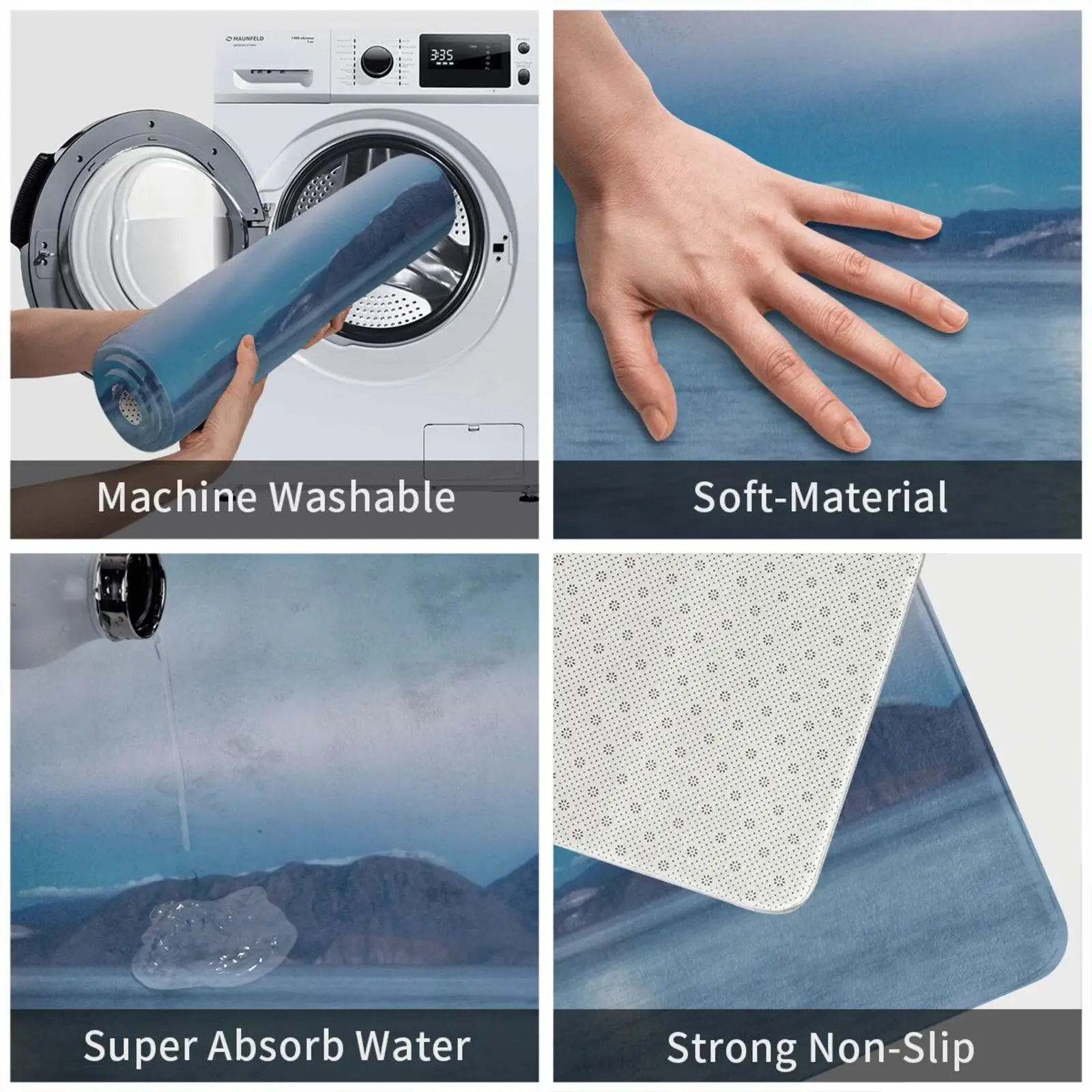 Коврик Moonlight Over Mirabello Bay коврик мягкий подушка Kasiadesign kitroplврация Agios Николай крет