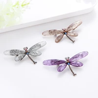 crystal brooch pins for women bling rhinestone dragonfly brooches color animal brooches jewelry wedding party bijoux best gift