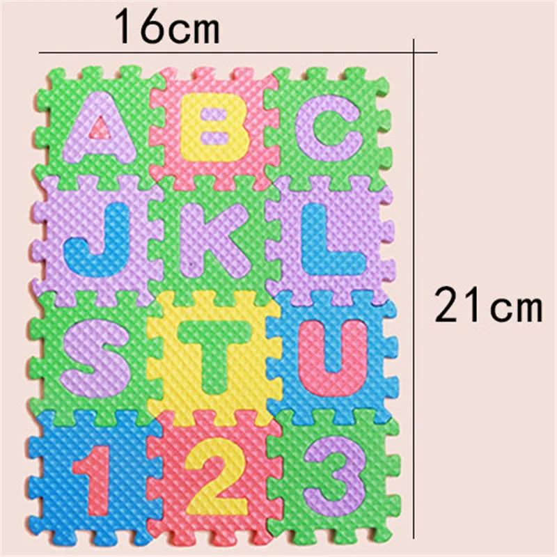 36 шт. для детей с принтом в виде героев мультфильмов букв цифры пена Игра