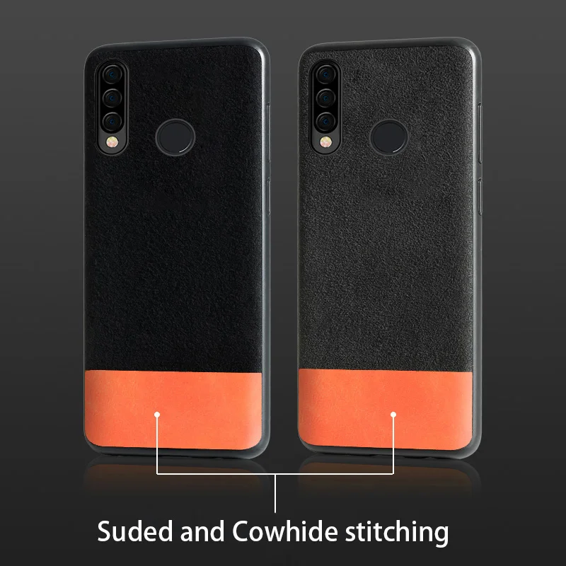 Phone Case For Huawei Mate 9 10 20 Pro P10 P20 P30 Lite Suede Stitching Oil Wax Skin Soft TPU Funda Honor 8X | Мобильные телефоны и