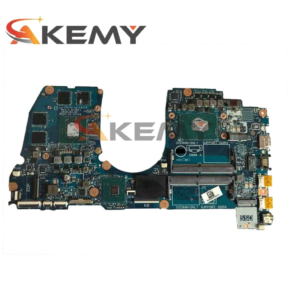 Billig Akemy Für Dell G3 3579 Laptop Motherboard I7-8750H CPU 1050TI CAL53 LA-F611P CN-0M5H57 0M5H57 M5H57 100% Arbeits