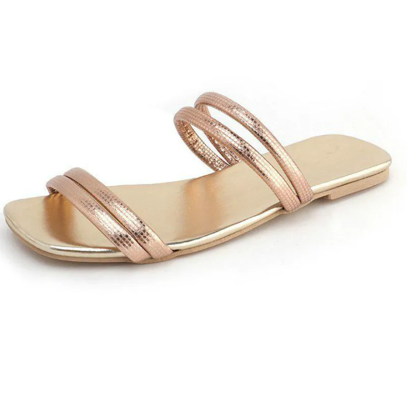 

Ladies Sandals Summer Casual Women Bohemian Style Shoes With Beach Sandal Slippers Flat Slides Fur Slides Flip Flop Cross-tied