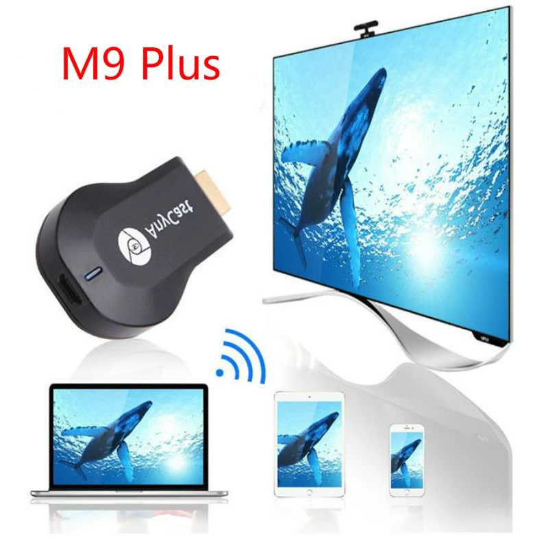 Новинка беспроводной ТВ-адаптер AnyCast M9 Plus 1080P Wi-Fi-дисплей адаптер HDMI-совместимый