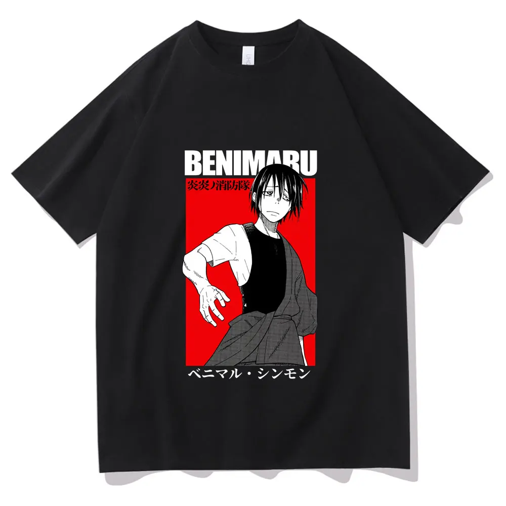 

Anime Fire Force T-shirt Men Women Oversized Hip Hop T Shirts Shinmon Benimaru Short Sleeve Manga Fire Brigade of Flames Tshirt