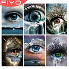 Картина из страз FIYO, живопись, пейзаж для глаз, домашний декор, мозаика, вышивка водопад, пейзаж, вышивка крестиком, настенные наклейки