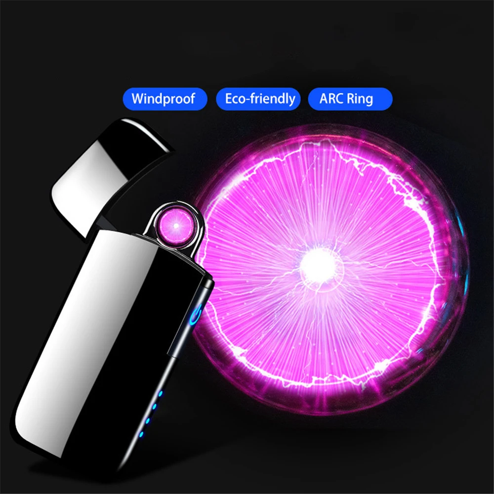 Ветрозащитная перезаряжаемая электрическая зажигалка спиннинговая дуга