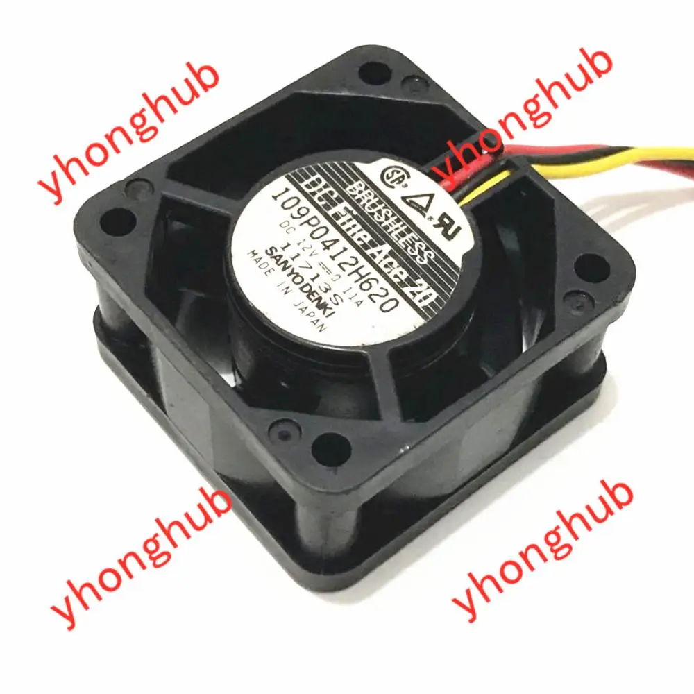 Вентилятор охлаждения сервера Sanyo Denki 109P0412H620 12 В постоянного тока 0 11 А 3 провода