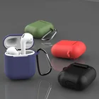 Мягкие силиконовые чехлы для Apple Airpods 12, защитный чехол для беспроводных Bluetooth наушников Apple Air Pods, зарядная коробка, сумки