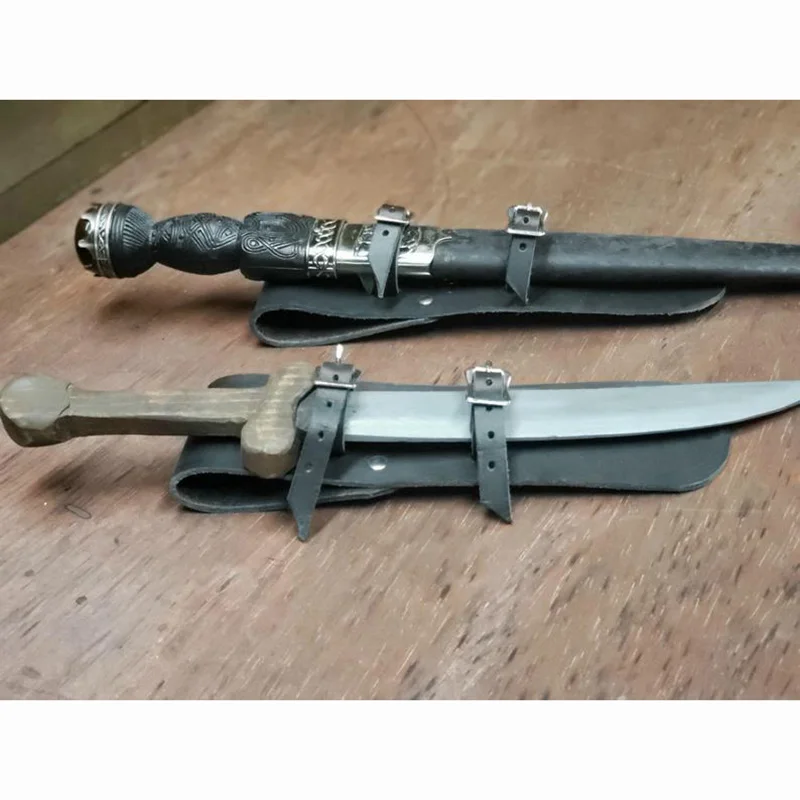 Кельтский пиратский Ларп базовая кожа кинжал Дирк лягушка Seax держатель для ремня