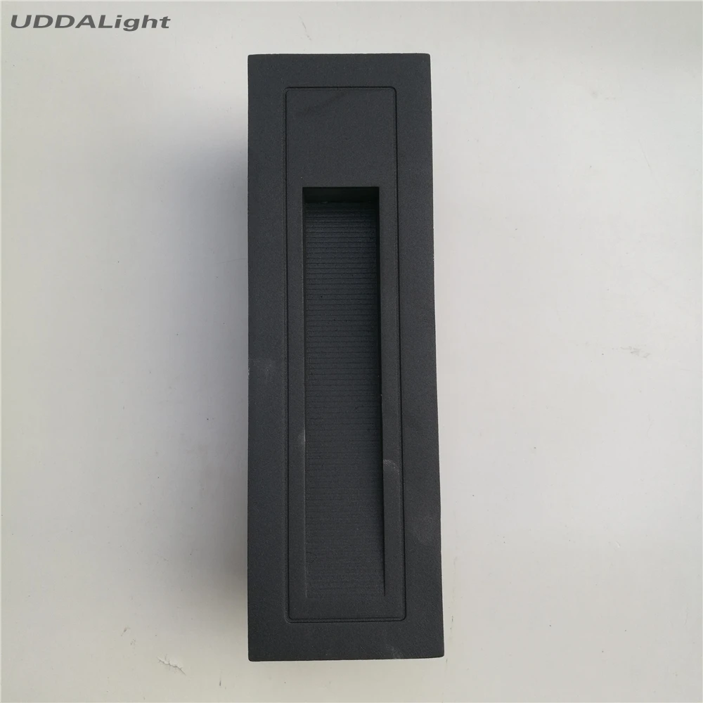 black one Настил огни 2 Вт подземные лампы светодиодные лестницы 210*60*55 мм Черный Белый Горячий - Испускаемый цвет: black one