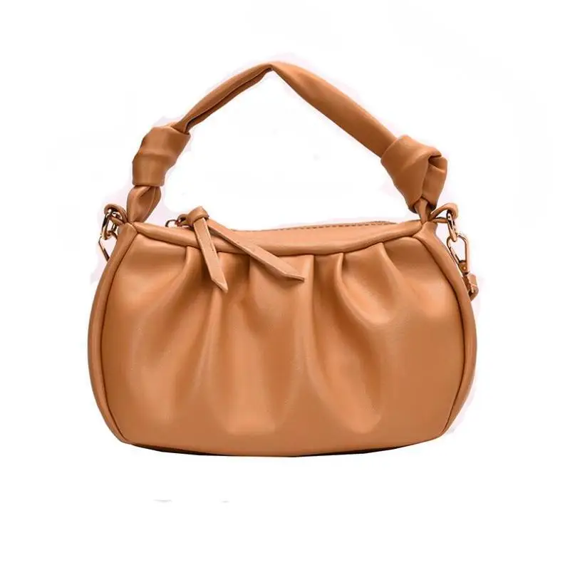 

Moda mujer 2020 crossbody bags for women dumpling clutch purse sac a main femme designer leather bag solid color torebki damskie