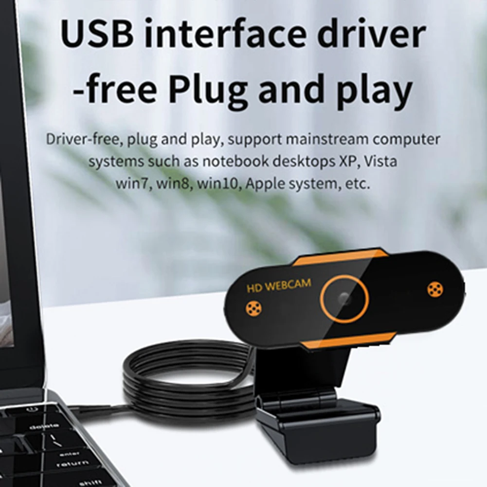 

Widescreen Video Work Home Accessories 1080P HD USB Webcam Video Conference Live Streaming Web Camera with Microphone