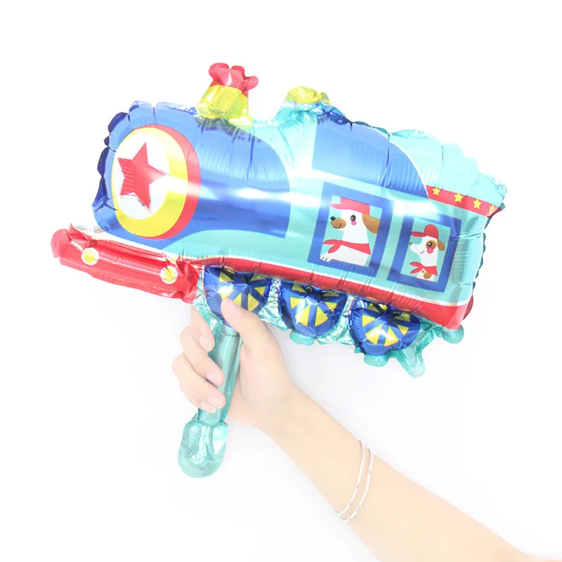 mini train KAMMIZAD, 1 шт., серия воздушных шаров для автомобиля, с днем рождения, Детские вечерние мотоциклетные украшения, автомобиль, подарок для ребенка, танк, поезд, пожарная машина, globos - Цвет: mini train