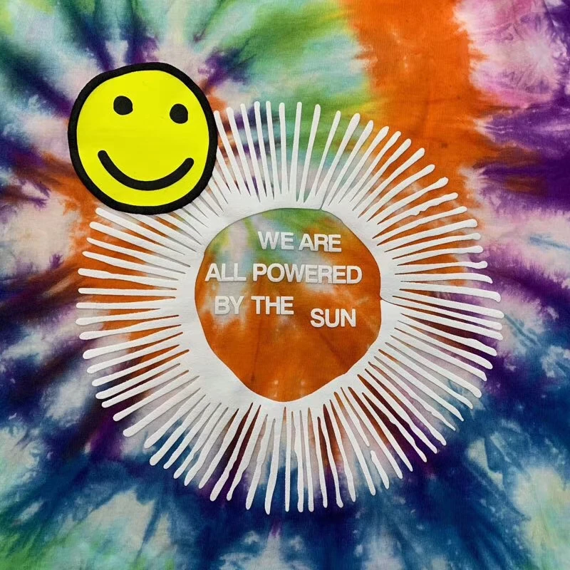 

Long Sleeve Smiley Plant CPFM.XYZ Tie Dye T-Shirt High-Quality Casual Fashion Hip-Hop CPFM.XYZ T Shirt