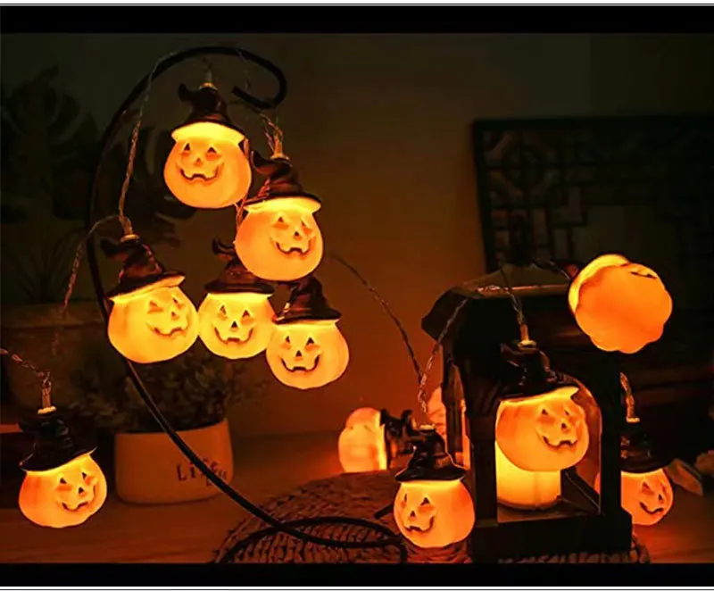 СВЕТОДИОДНАЯ Гирлянда в виде тыквы на Хэллоуин 10 светодиодов 1 5 м|Украшения
