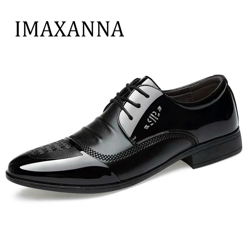 IMAXANNA/2020 брендовая мужская обувь Мужские деловые туфли оксфорды модельные на