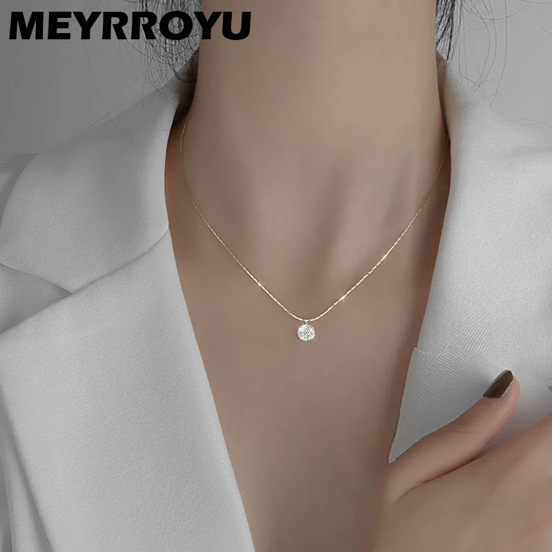 

Ожерелье MEYRROYU из серебра 925 пробы с круглым Цирконом