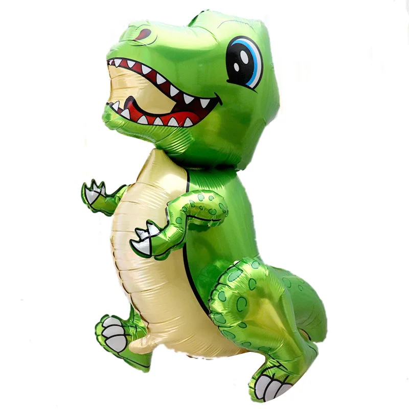 

1 Large 4D Walking Dinosaur Foil Balloon Boy Animal Children Dinosaur Birthday Forest Party Decoration