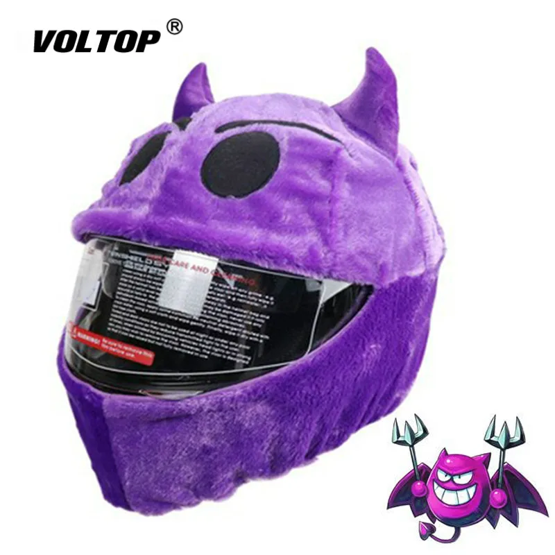 

Demon Devil Plush Motorcycle Helmet Cover Accessories Full Face Helmet Motorcycle Helmets Cafe Racer Casco De Moto Para Moto
