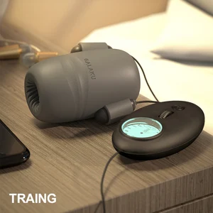 Мощный мужской тренировочный мастурбатор с задержкой, 8 Режимы вибрации, стимулятор головки пениса, карманные киски, японский Массажер для волос