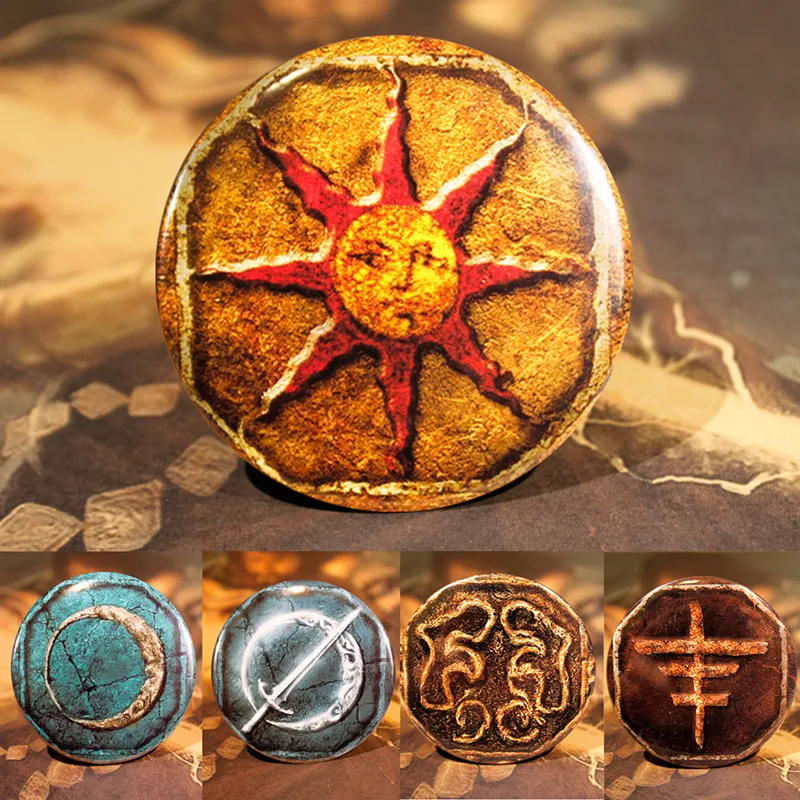 Dark Souls игры 3 Косплэй аксессуары знак сумка кулон Pin ПВХ Металл Аниме значок для