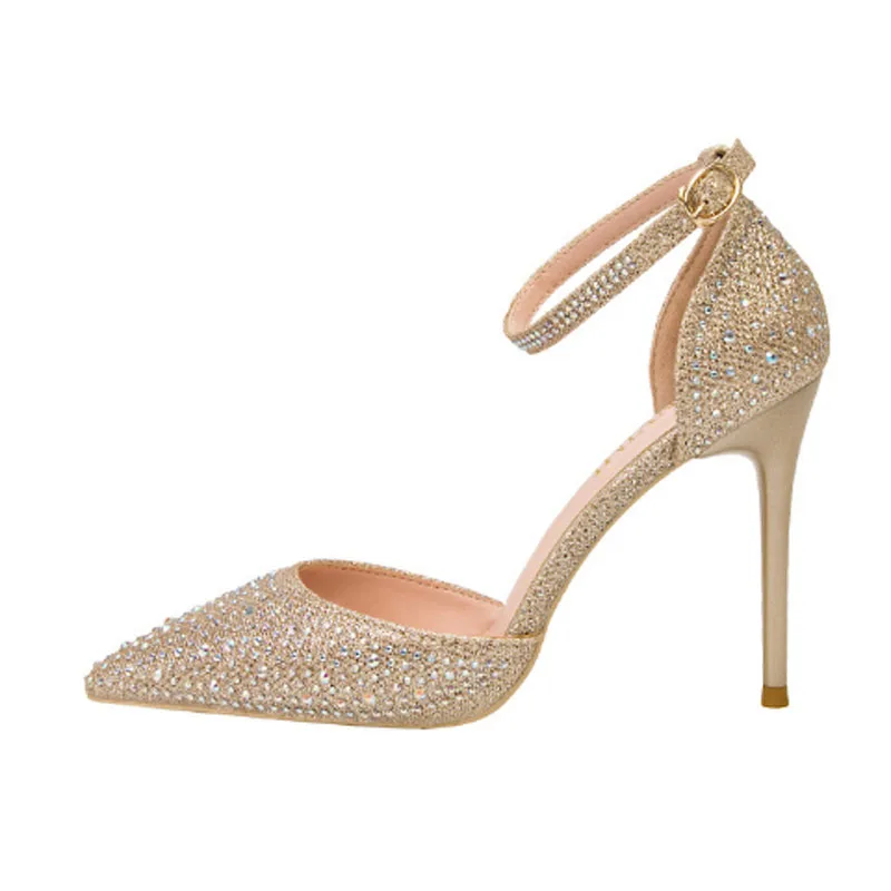 

Сандалии женские на высоком каблуке Женская Банкетная обувь женская свадебная обувь женские вечерние туфли женская обувь с острым носком