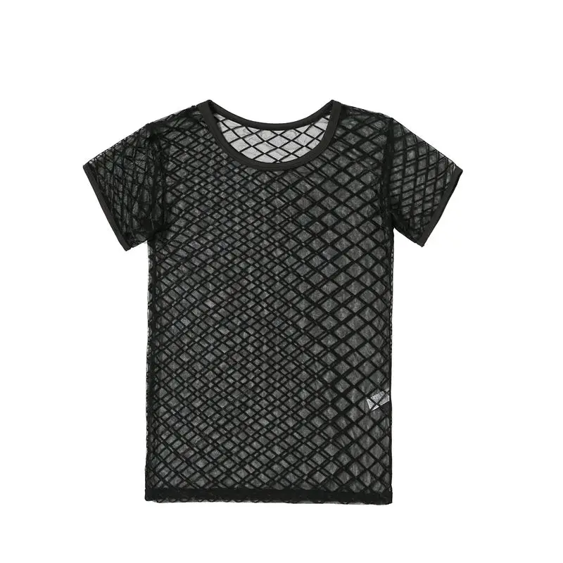 Мужские прозрачные сетчатые рубашки нижнее белье облегающее боди для геев топы