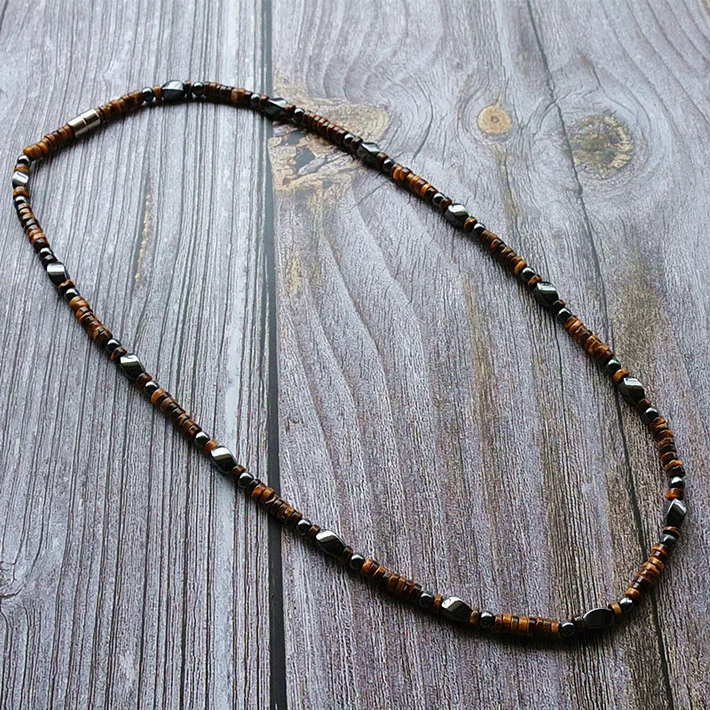 Мужские камни в виде тигрового глаза с гематитовыми племенными ювелирными