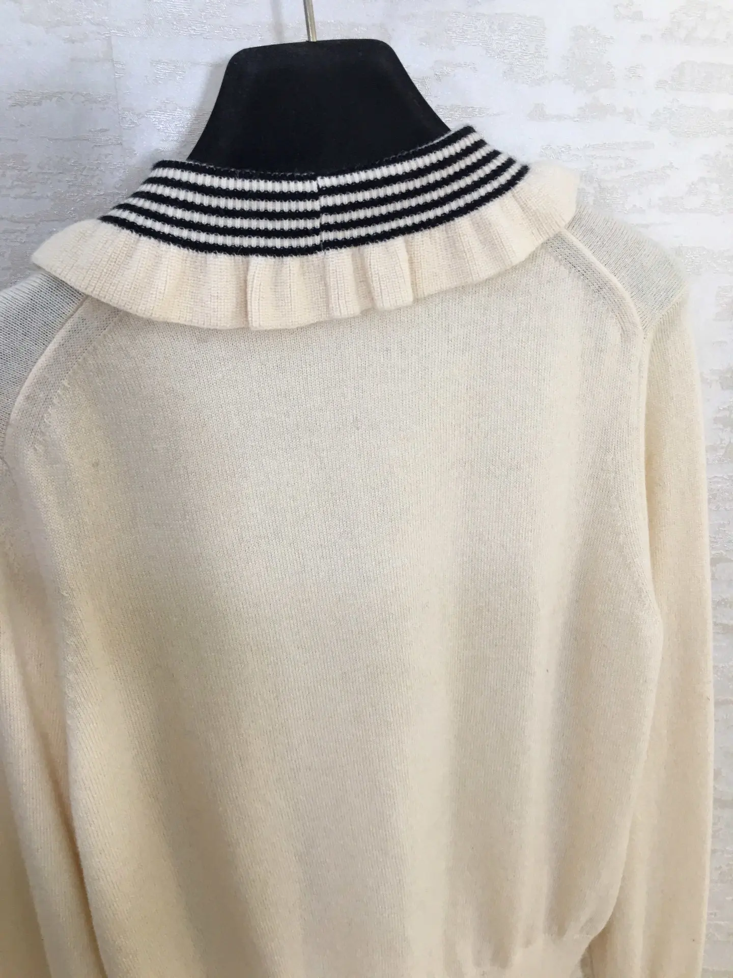 fashion 2021 new ladies long sleeve sexy casual color contrast wool knit top 1202