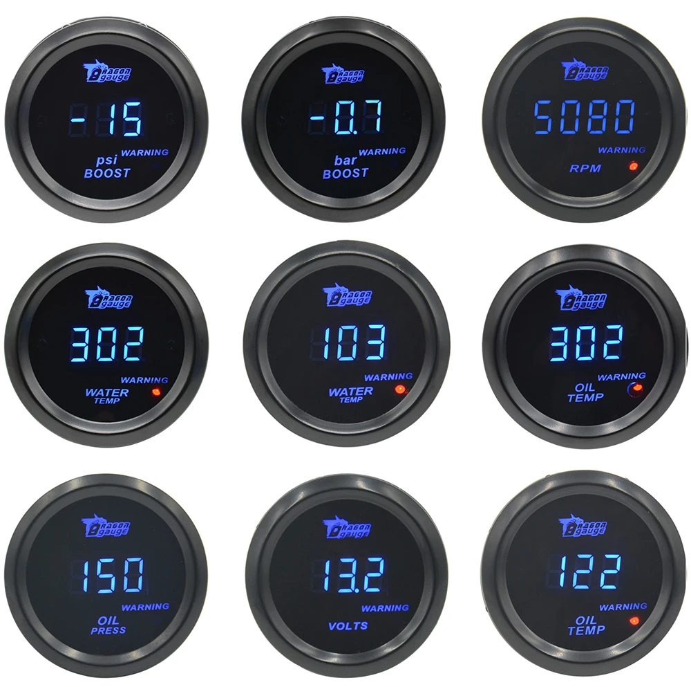 Цифровой измеритель модификации автомобиля Dragon 52 мм температуры воды масла