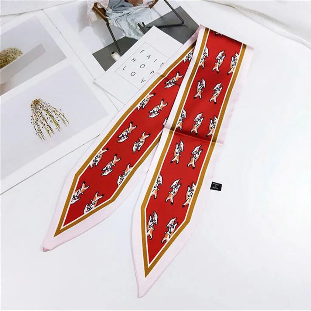 

Fashion Rayon Silk Scarf Women Silk Feeling Formal Square Neck Scarf Femme Hair Wrapped Summer Scarves Accessories
