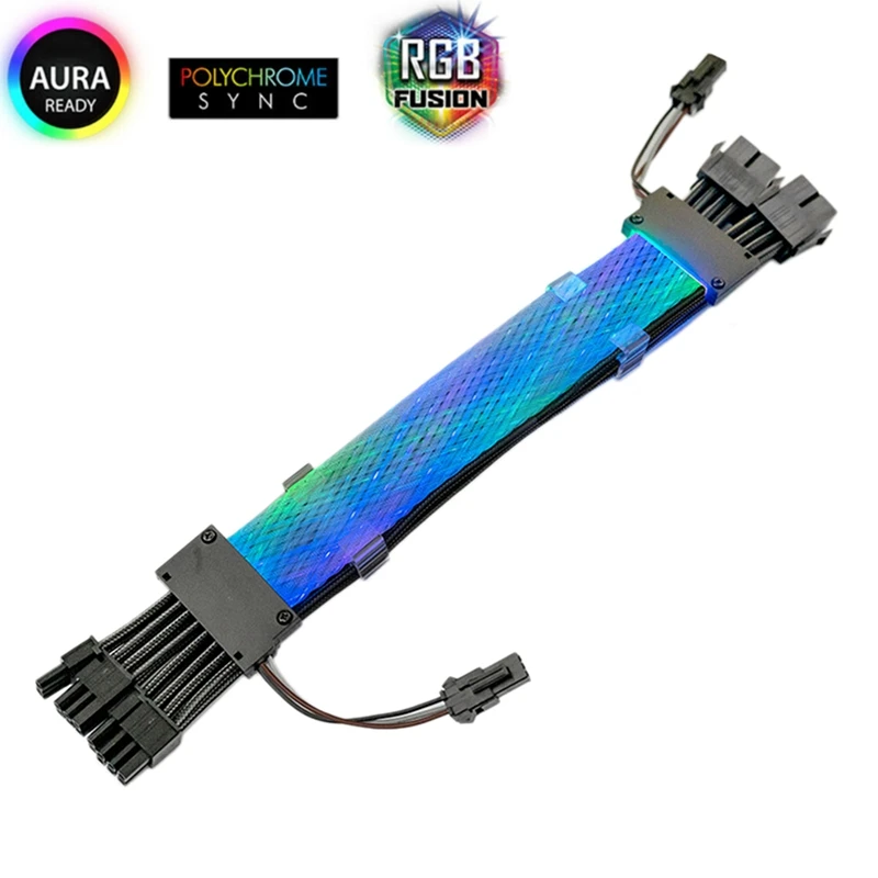 

5V ARGB Extension Cable 8PIN+8PIN GPU Sync Power Illuminated Cable for GPU Connector RGB Cable